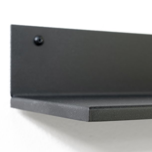 Halen - Hylla i svart metall, bredd 67,5 cm.
