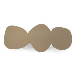 Stones - Knagerkke i champagne farvet metal med organiske former, 3 knager