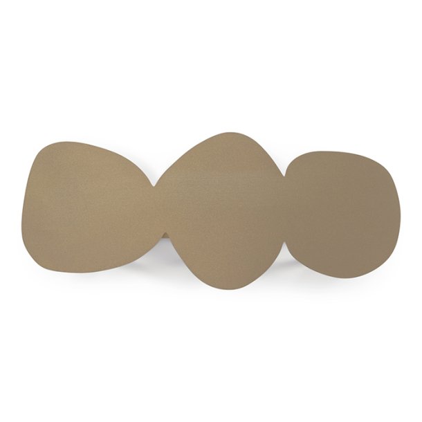 Stones - Knagerkke i champagne farvet metal med organiske former, 3 knager