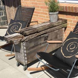 Arizona - Opbevaringskasse i genbrugstr, 102 x 25 x hjde 48,5 cm