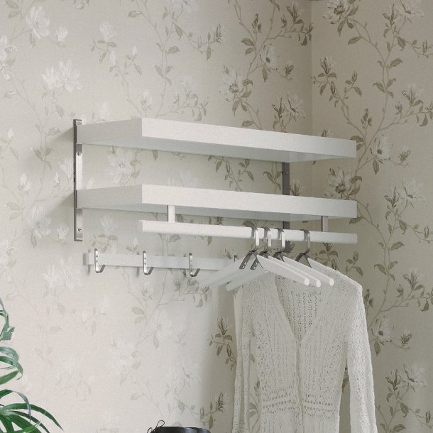 Hall - Dobbelt hattehylde med en bredde p� 50 cm
