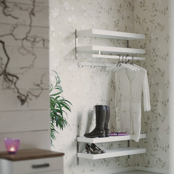 Hall - Dobbelt hattehylde med en bredde p� 100 cm