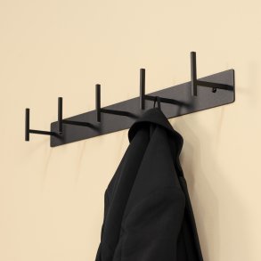  Zahara - Kroklist med fem krokar i svart metall