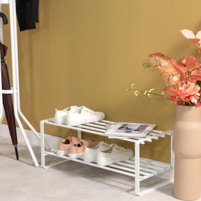 Dinex - Skostll i vit metall