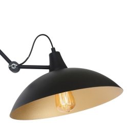 Mejlby - Loftlampe i sort metal og guldfarvet indlg