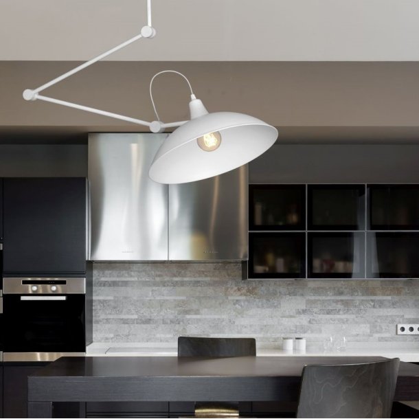 Mejlby - Loftlampe i hvid metal 