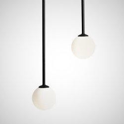 Novus - Loftlampe i sort metal og glas