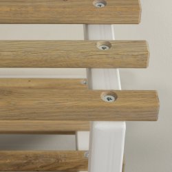 Razor - Skohylde i hvid metal og egetr