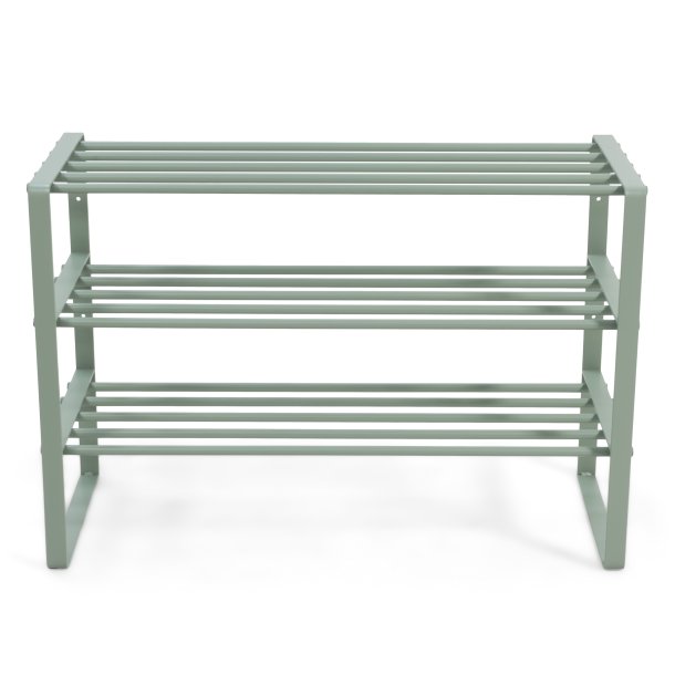 Dinex - Skost�ll i dammgr�n metall, 3 hyllplan, bredd 70 cm