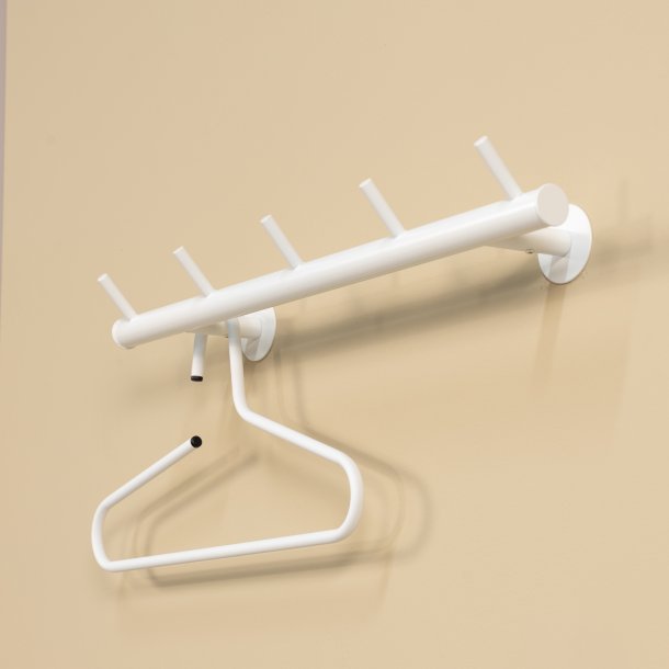 Brooks - Knagerkke med fem knager i hvid metal