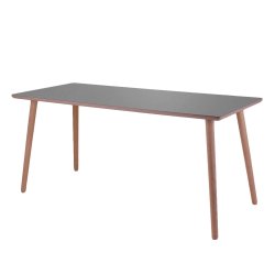 Dimm - Skrivebord, mrkegr hjtrykslaminat, ege ben