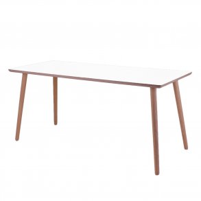 Dimm - Skrivbord, vit hgtryckslaminat, ben i ek