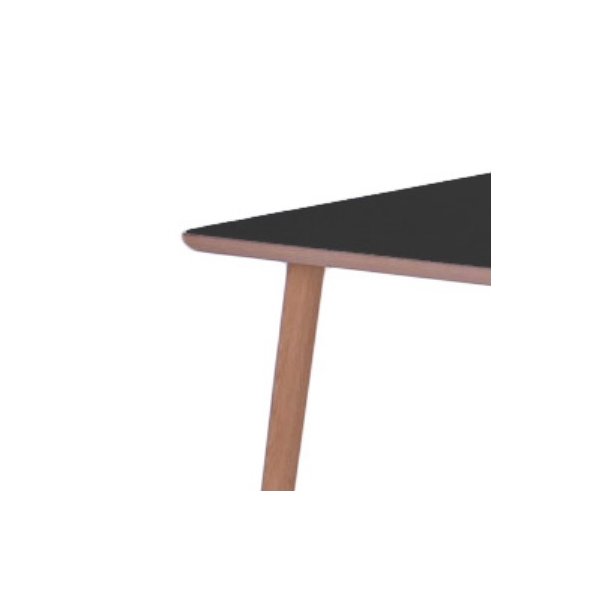 Dimm - Skrivebord, sort h�jtrykslaminat, ege ben