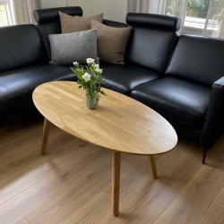  CT 10 - Ellipsformat soffbord i massiv ek