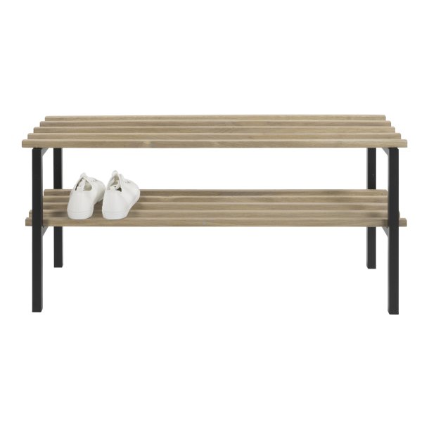 Razor - Skohylde / entrebnk i sort metal og egetr