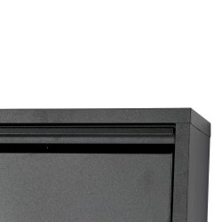 Zapato - Skoskab med 1 rum - sort metal