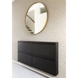 Zapato - Skoskab med 1 rum - sort metal