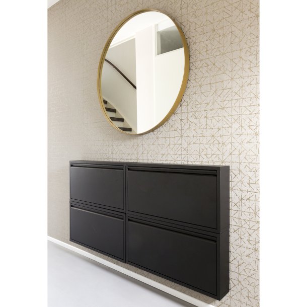 Zapato - Skoskab med 1 rum - sort metal