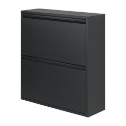 Zapato - Skoskab med 2 dobbelt rum - sort metal