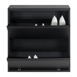 Zapato - Skoskab med 2 dobbelt rum - sort metal