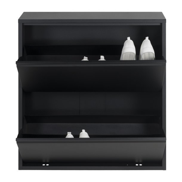 Zapato - Skoskab med 2 dobbelt rum - sort metal