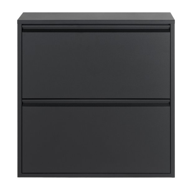 Zapato - Skoskab med 2 dobbelt rum - sort metal