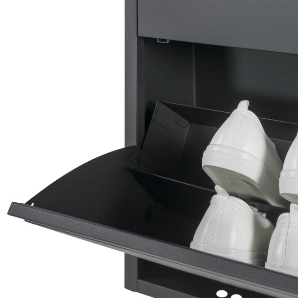Zapato - Skoskab med 2 dobbelt rum - sort metal