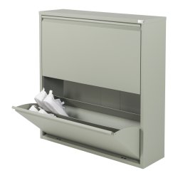 Zapato - Skoskab med 2 dobbelt rum - stvet grn metal