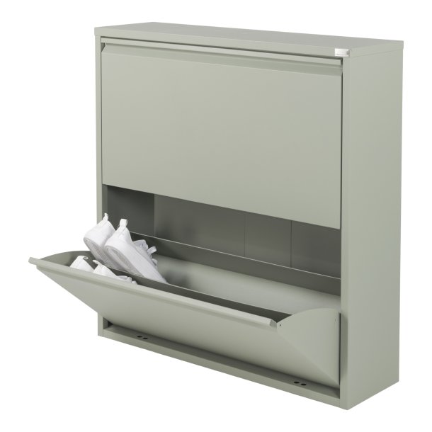 Zapato - Skoskab med 2 dobbelt rum - stvet grn metal