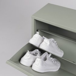 Zapato - Skoskab med 2 dobbelt rum - stvet grn metal