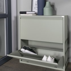 Zapato - Skoskab med 2 dobbelt rum - stvet grn metal