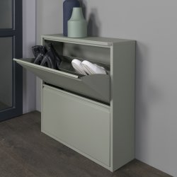 Zapato - Skoskab med 2 dobbelt rum - stvet grn metal