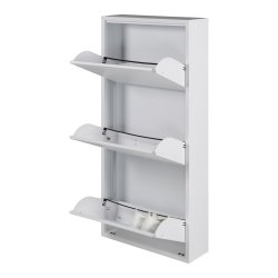 Zapato - Skoskab med 3 rum - hvid metal