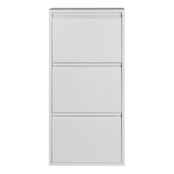 Zapato - Skoskab med 3 rum - hvid metal