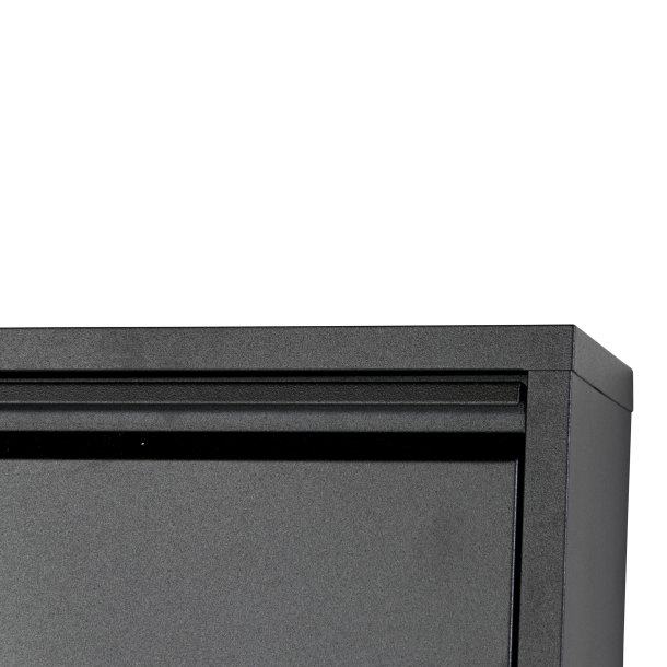 Zapato - Skoskab med 3 rum - sort metal