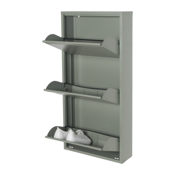 Zapato - Skoskab med 3 rum - stvet grn metal