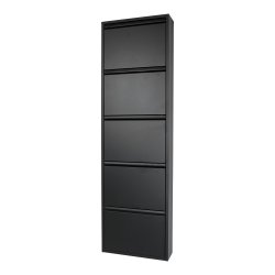 Zapato - Skoskab med 5 rum - sort metal