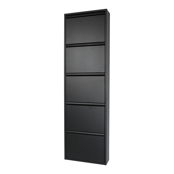 Zapato - Skoskab med 5 rum - sort metal