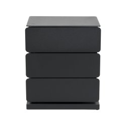 Carson - Kommode med tre skuffer i sort metal