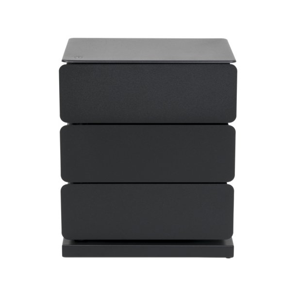 Carson - Kommode med tre skuffer i sort metal