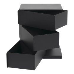 Carson - Kommode med tre skuffer i sort metal