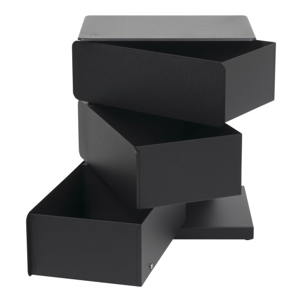 Carson - Kommode med tre skuffer i sort metal