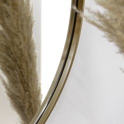 Fugaz - Spejl i guldfarvet metal, diameter 60 cm.