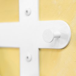 Compacto - Knager�kke i hvid metal, bredde 66 cm.