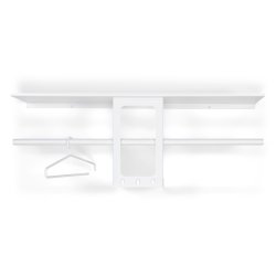 Koons - Hattehylde i hvid metal, bredde 100 cm.