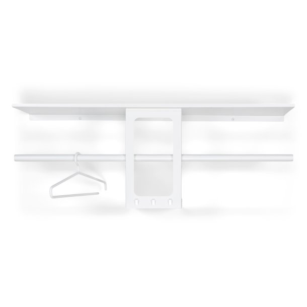 Koons - Hattehylde i hvid metal, bredde 100 cm.