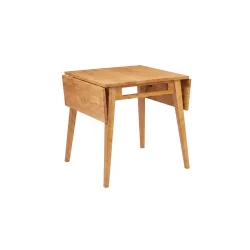 Atlas - Spisebord med klapper i lys tr�look, 60 x 60 (105) cm.