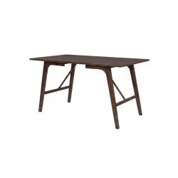 Duke - Spisebord med m�rkebrun tr�finish, 80 x 120 cm.