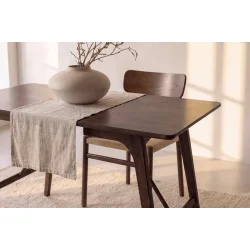 Duke - Spisebord med m�rkebrun tr�finish, 80 x 120 cm.
