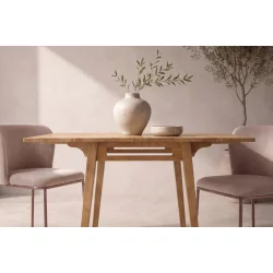Atlas - Spisebord med klapper i lys tr�look, 60 x 60 (105) cm.